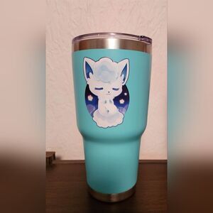 Vulpix Pokemon 32 ounce Stainless Steel Tumbler Teal